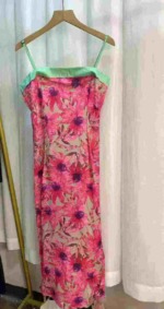 Vintage French Floral Patchwork Suspender Bodycon Long Dress Women Summer New 477PCS Stock Wholesale - Image 3