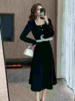 500PCS High-end Luxury Tweed Style Dress Set Formal Evening Gown Fall Winter Full Outfit Chinese Clothing Stock Lot - Image 9