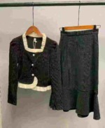 500PCS High-end Luxury Tweed Style Dress Set Formal Evening Gown Fall Winter Full Outfit Chinese Clothing Stock Lot - Image 5