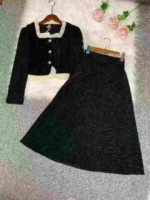 500PCS High-end Luxury Tweed Style Dress Set Formal Evening Gown Fall Winter Full Outfit Chinese Clothing Stock Lot - Image 3