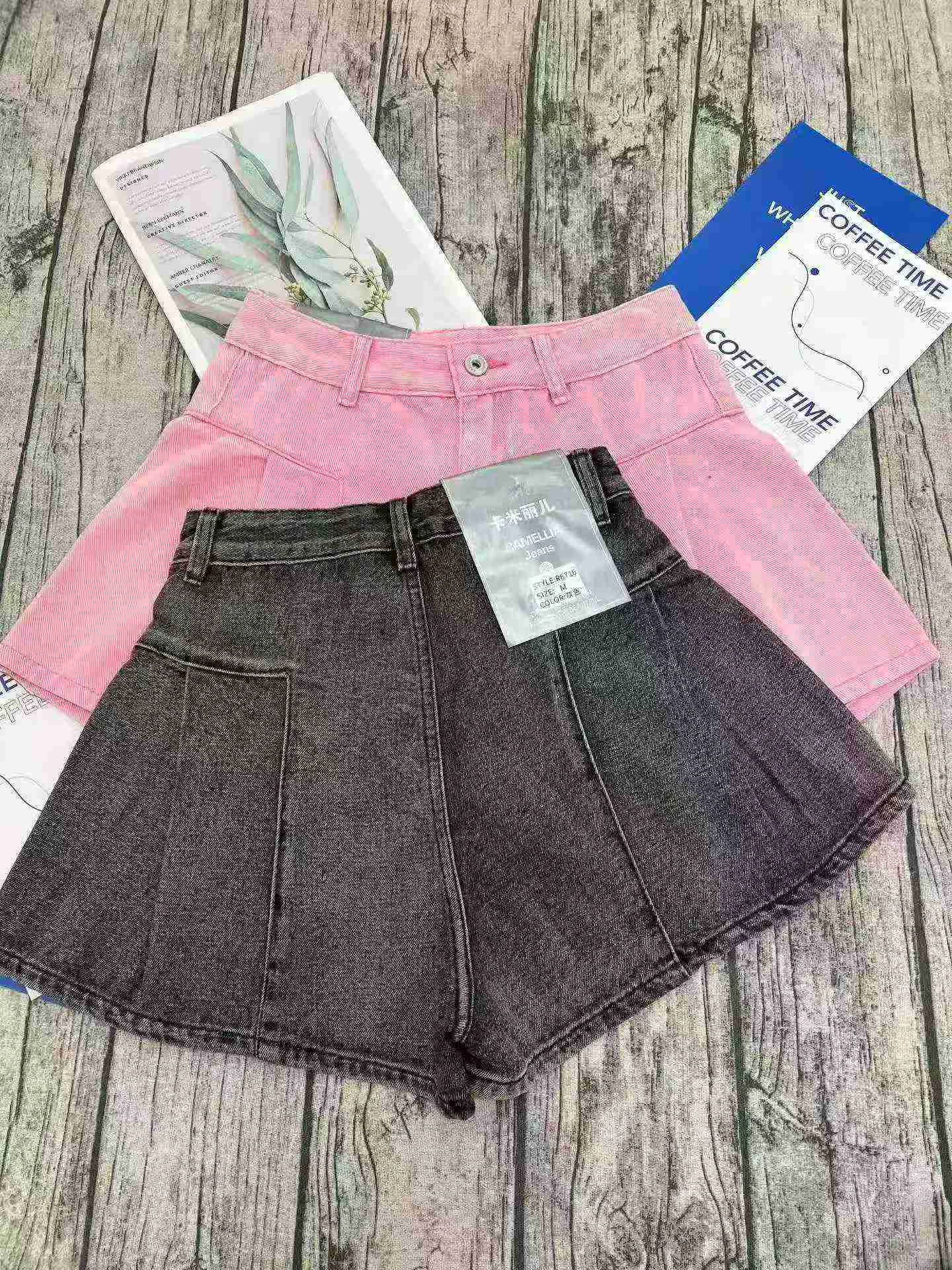 Women's Summer High Waist Loose Denim Shorts, 2 Colors, Sizes S-XL, 120 Pcs Full Bulk Clearance, Authentic Independent Packing - Image 2