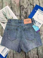 111 PCS New Summer Stretchy Ripped Loose A-line Wide Leg Denim Hot Shorts, Size S-XL, YKK Zipper High Quality - Image 3