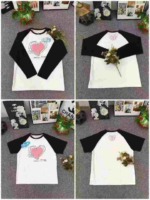 Approx 3800 Pieces Heart Logo Raglan Parent-child T-shirts Stock Lot For Wholesale Export - Image 5