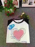 Approx 3800 Pieces Heart Logo Raglan Parent-child T-shirts Stock Lot For Wholesale Export - Image 4