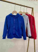 735 Pcs Kids Pure Cotton Hooded Cardigan Sweatshirts Stock Lot Wholesale - Image 6