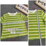 Textured Striped Short Sleeve T-Shirts, Total 301 Pieces Bulk Stock Clearance - Image 2