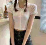 55 Pieces Cotton Sexy POLO Collar Short Sleeve T-Shirts Stock Clearance Wholesale - Image 8