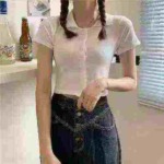 55 Pieces Cotton Sexy POLO Collar Short Sleeve T-Shirts Stock Clearance Wholesale - Image 6