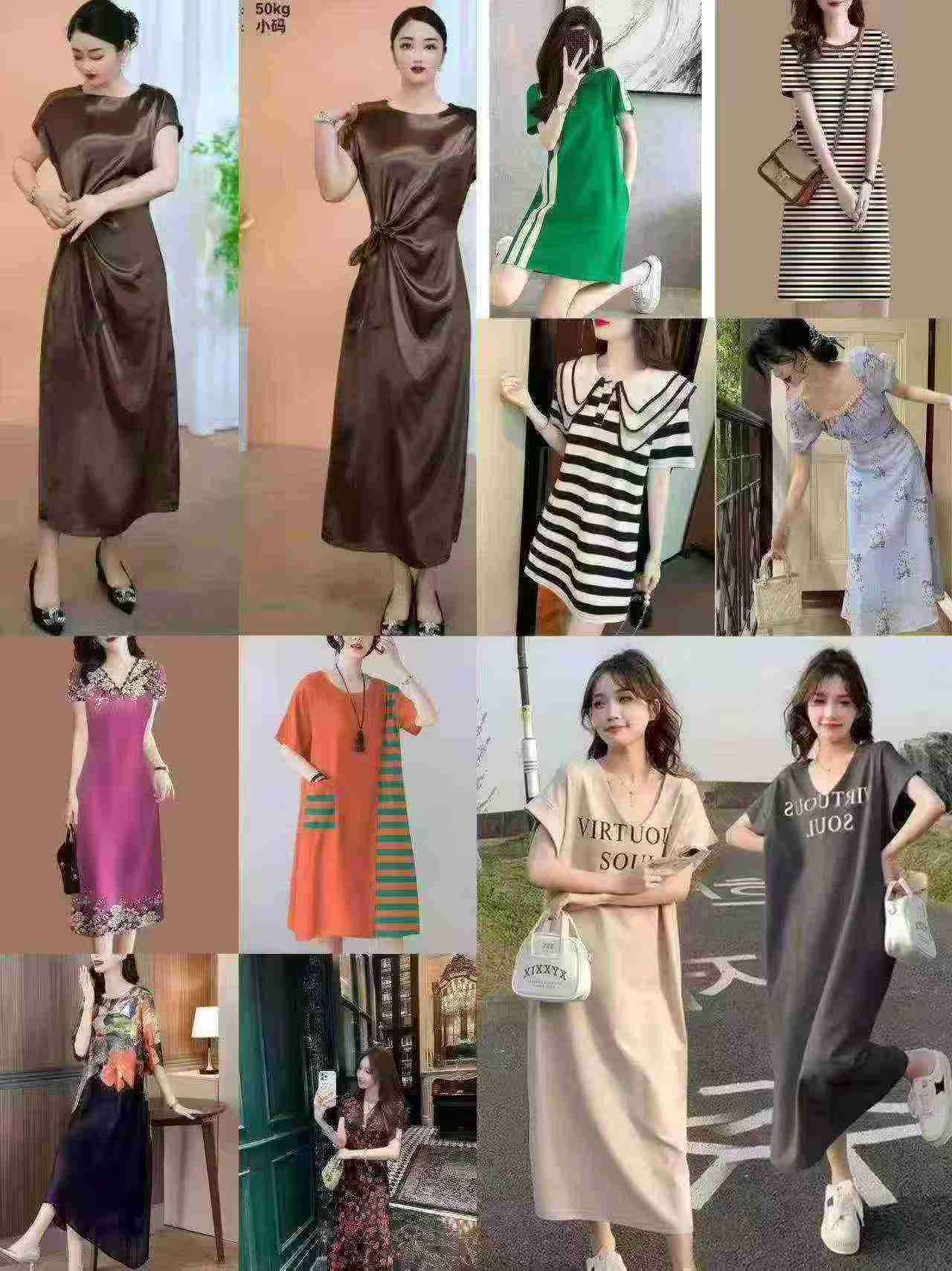 Assorted Dresses Stock Collection, Total 7069 Pieces, Sizes S to 3XL, Bulk Clearance 5.0 CNY Per Piece - Image 2