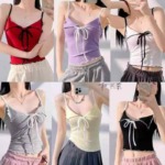 Summer New Sexy Slim Fit Stretchy Knit Camisoles 858 Pieces Bulk Stock Clearance Wholesale - Image 8