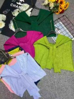 Summer New High-end Minimalist Solid Versatile Knit Small Shawl, 660 Pieces Bulk Wholesale Stock - Image 8