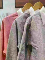 210 Pcs Bulk Stock Fall Winter Big Girls Preppy Style Polo Sweatshirts, Mostly Grey Size 120-170 - Image 4