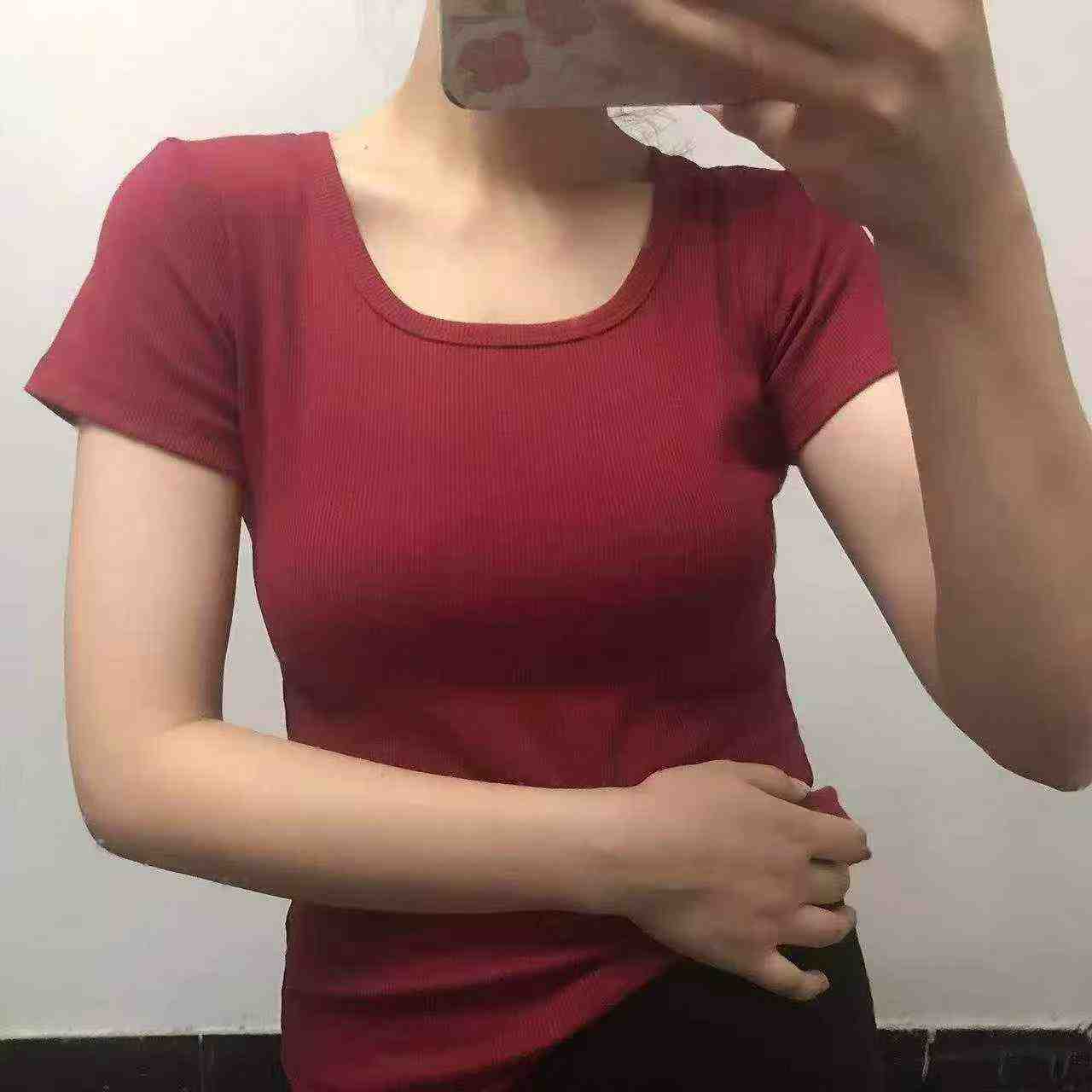 300 Pieces Women's Sexy Ice Silk Short Sleeve T-Shirts Wholesale Clothing Stock - Image 1