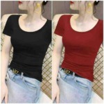 300 Pieces Women's Sexy Ice Silk Short Sleeve T-Shirts Wholesale Clothing Stock - Image 8