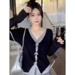 Stylish Ice Silk Bow Sexy Women's Long Sleeve Tops, 440 Pieces Total Wholesale Stock Lot - Image 5