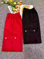 Whole Clearance 870 Pcs Big Girls Kids Loose Multi-pocket Spring Cotton Casual Cargo Sports Pants - Image 5