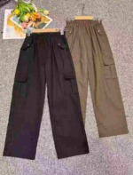 Clearance Bulk Unisex Big Kids Cotton Multi-pocket Wide Leg Cargo Sports Pants, Total 1622 Pieces - Image 6