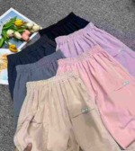 Bulk Clearance Kids Unisex Thin Ice Silk Quick Dry Cargo Sport Pants 1857PCS 6 Colors Sizes 120-170 - Image 3