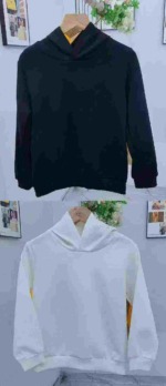 1398 Pieces Kids Plain Hoodies Bulk Clearance Wholesale Size 90-150 - Image 2