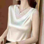 Summer Fashion Lace Spliced V-neck Sexy Women Cami Tanks, Total 712 Pieces, Bulk Wholesale Stock For Export - Image 1