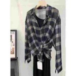 Casual Plaid Loose Long Sleeve Summer Sunscreen Shirts S-2XL 407 Pieces Bulk Stock Wholesale - Image 9