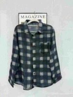 Casual Plaid Loose Long Sleeve Summer Sunscreen Shirts S-2XL 407 Pieces Bulk Stock Wholesale - Image 4