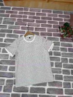 Clearance Bulk Stock 420 Pcs Men's Summer Striped Loose Crew Neck Short Sleeve T-Shirts Wholesale - Image 6
