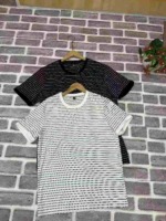 Clearance Bulk Stock 420 Pcs Men's Summer Striped Loose Crew Neck Short Sleeve T-Shirts Wholesale - Image 5