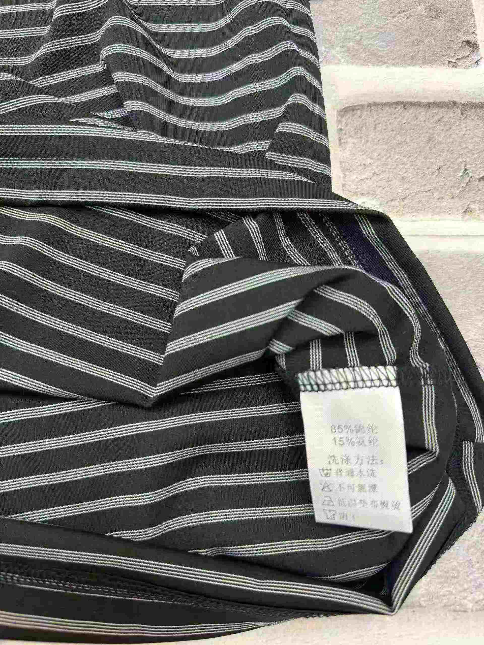 Clearance Bulk Stock 420 Pcs Men's Summer Striped Loose Crew Neck Short Sleeve T-Shirts Wholesale - Image 2