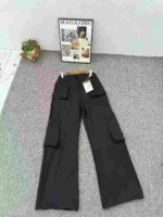 Clearance American Retro Black Multi-Pocket Loose Wide Leg Men's Casual Work Trousers 518 Pieces - Image 7