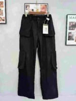 Clearance American Retro Black Multi-Pocket Loose Wide Leg Men's Casual Work Trousers 518 Pieces - Image 5