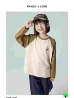 Bulk Wholesale 100 Pcs Kids Spring Autumn Contrast Raglan Long Sleeve Tops Cute Bear Logo Stock Lots - Image 8