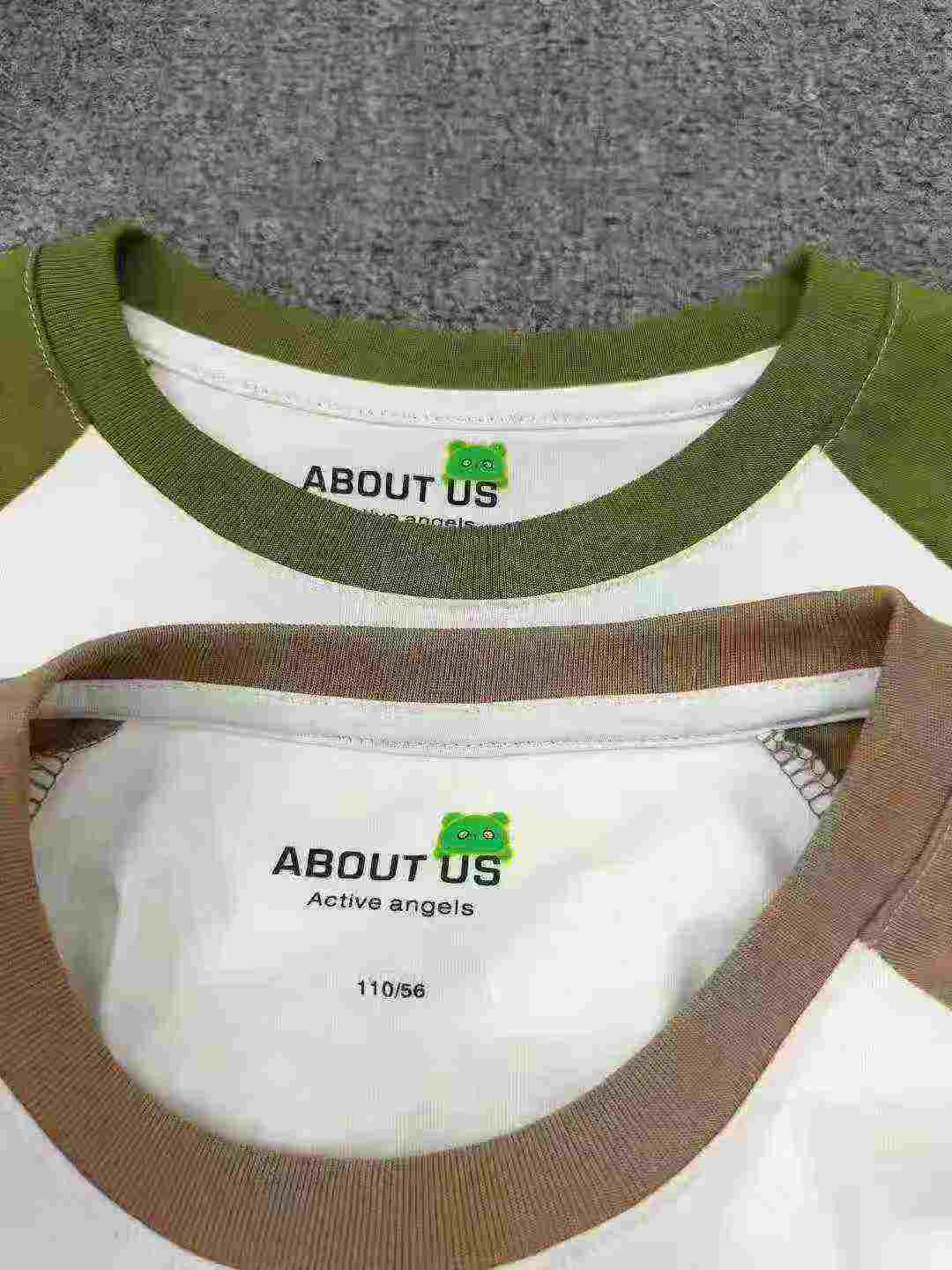 Bulk Wholesale 100 Pcs Kids Spring Autumn Contrast Raglan Long Sleeve Tops Cute Bear Logo Stock Lots - Image 2