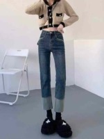 Spring Summer New High-stretch Retro Straight Cigarette Jeans 420 Pieces Stock Lot Wholesale - Image 6