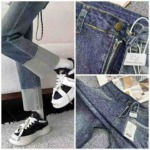 Spring Summer New High-stretch Retro Straight Cigarette Jeans 420 Pieces Stock Lot Wholesale - Image 2