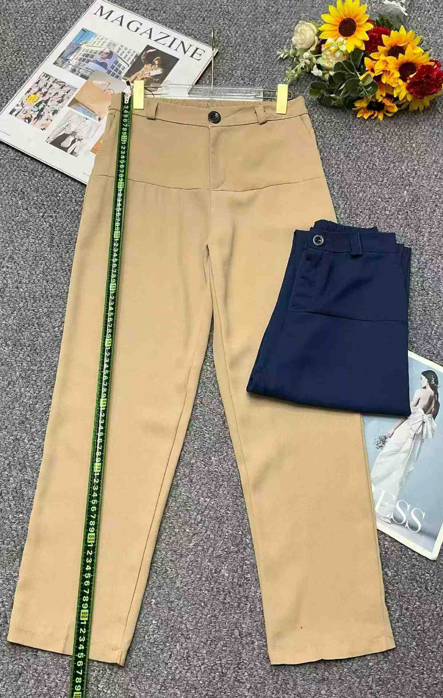 New Spring & Autumn Women's Solid Versatile Casual Dress Pants, Approx 514 Pieces, Bulk Clearance Wholesale Price 5.6 CNY - Image 2