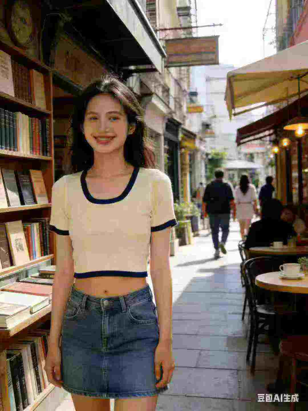 Summer Sexy Cropped Contrast Edge Knit Short Sleeve T-Shirts, Approx 2967 Pieces, 2 Colors - Image 1