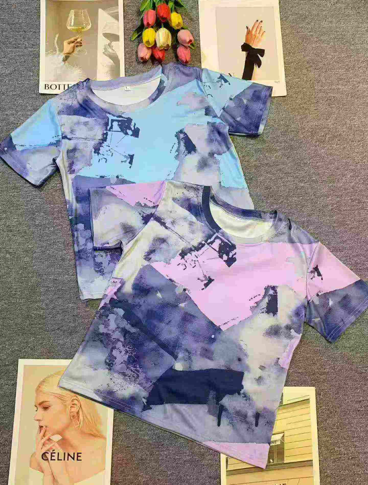 Bulk Clearance Stock Ink Painting Printed Loose T-shirts, Around 900 Pieces, Sizes L-4XL - Image 1