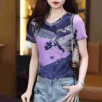 Bulk Clearance Stock Ink Painting Printed Loose T-shirts, Around 900 Pieces, Sizes L-4XL - Image 3