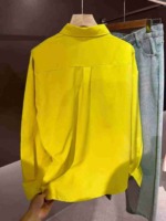 Korean Style Casual Loose Embroidered Yellow Shirt Jacket Outerwear - 470 Pieces Bulk Stock - Image 9
