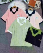 Korean Style Fashion Women's Mixed Embroidered Waffle T-Shirt Tops, Total 8570 Pieces, Bulk Stock Wholesale - Image 5