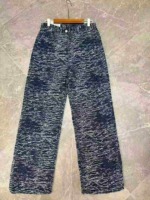 Artistic Jacquard High Waist Wide Leg Water Ripple Jeans, Loose Fit, 2 Colors, S-2XL, Around 480 Pieces - Image 6