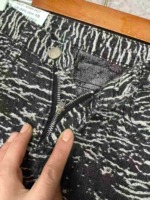 Artistic Jacquard High Waist Wide Leg Water Ripple Jeans, Loose Fit, 2 Colors, S-2XL, Around 480 Pieces - Image 2