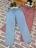 Women's Loose Vertical Striped Cotton Linen Casual Pants, About 520 Pcs, Chinese Clearance Stock Lot - Image 6