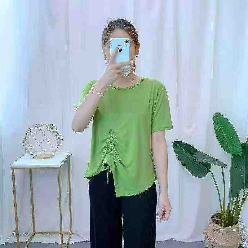Clearance Stock 1200 Pieces Irregular Drawstring Waist Loose Casual T-Shirts - Image 1