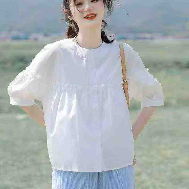 Bulk Clearance 153 Pcs Short Sleeve Button Cardigan Shirts S-XL 2 Colors Stock Clothing - Image 1