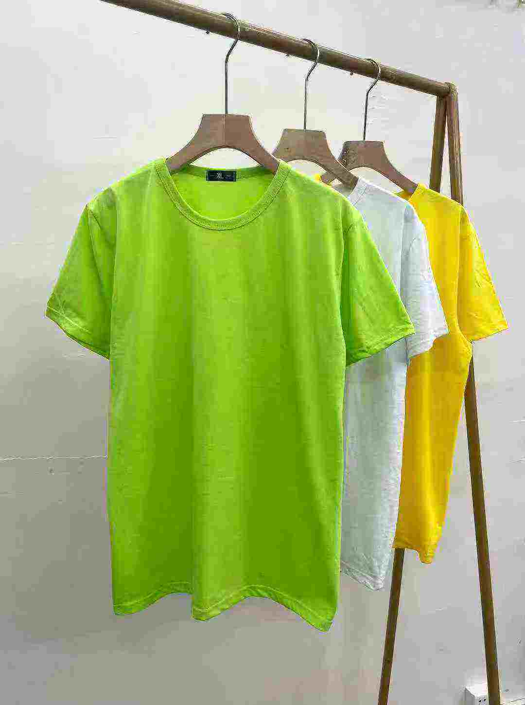 Around 130 Pcs Unisex Candy Color Fashion Loose Oversized Casual T-Shirts Stock Wholesale - Image 1