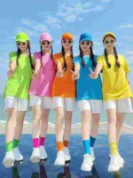 Around 130 Pcs Unisex Candy Color Fashion Loose Oversized Casual T-Shirts Stock Wholesale - Image 6