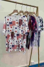 240 Pieces Loose Casual Printed Crew Neck Short Sleeve T-Shirts Bulk Chinese Stock Clothing for Wholesale Export - Image 6