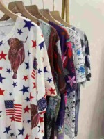 240 Pieces Loose Casual Printed Crew Neck Short Sleeve T-Shirts Bulk Chinese Stock Clothing for Wholesale Export - Image 4